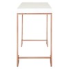 Allure White High Gloss Top and Rose Gold Legs Console Table