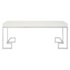 Allure White High Gloss and Chrome Coffee Table