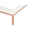 Allure White High Gloss and Rose Gold Metal Coffee Table