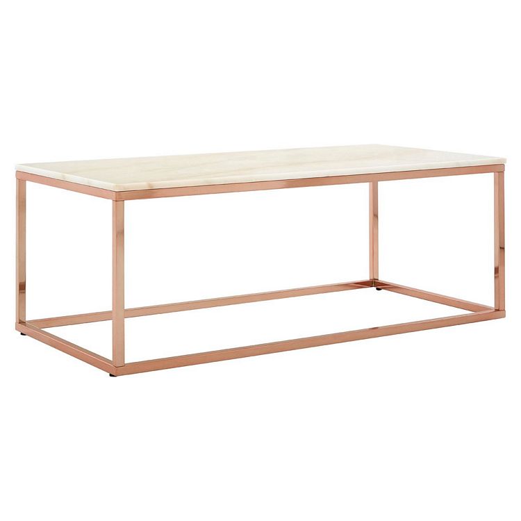 Allure White Marble And Rose Gold, Rose Gold Coffee Tables Uk