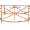 Alvaro Rose Gold Finish Metal and Black Marble Round Coffee Table