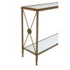 Axis Metal and Mirrored Glass Furniture Rectangular Console Table