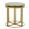 Axis Metal and Mirrored Glass Furniture Round Nesting Tables