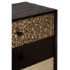 Boho Chic Mango Wood and Metal Furniture 5 Drawer Cabinet