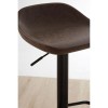 Dalston Vintage Brown Faux Leather and Metal Adjustable Stool Pair