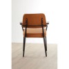 Dalston Vintage Camel Soft Faux Leather and Metal Armchair Pair