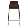 Dalston Vintage Mocha Faux Leather and Metal Bar Stool (Pair)