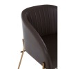 Delta Brown Leather Effect and Metal Dining Chair (Pair)