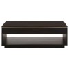 Diamond Oak Veneer Furniture Black Rectangular Coffee Table with 1 Drawer