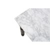 Henley French Style Black Coffee Table with White Marble Top