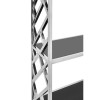 Horizon Black Tempered Glass and Silver Metal Tiles Design Bookshelf