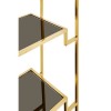 Horizon Gold Finish and Black Tempered Glass Minimal Design Bookshelf