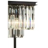 Kensington Townhouse Antique Black Iron and Crystals Table Lamp