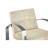 Kensington Townhouse Genuine Leather Chair With Stainless Steel Legs