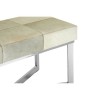 Kensington Townhouse Genuine Leather and Stainless Steel Bench