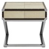 Kensington Townhouse Genuine Leather and Stainless Steel End Table