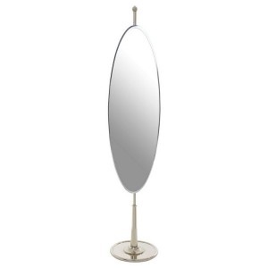 Kensington Townhouse Metal and Mirrored Glass Oval Mirror