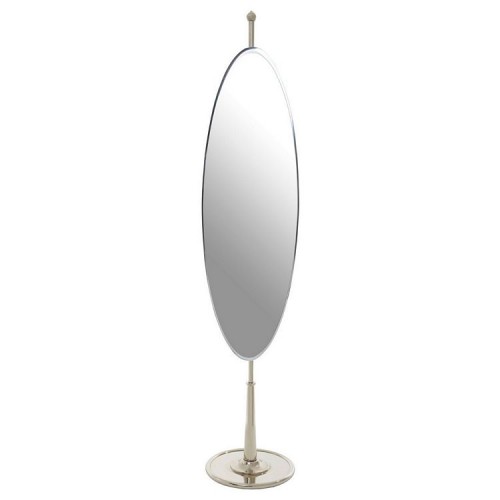 Kensington Townhouse Metal and Mirrored Glass Oval Mirror
