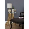 Kensington Townhouse Metal and Tempered Glass Side Table