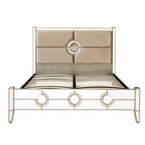 Knightsbridge Mirrored Glass Furniture 6ft Super King Size Bed Frame