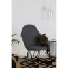 Kolding Dark Grey Faux Leather and Metal Chair