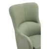 Kolding Green Fabric and Natural Ash Wood Chair