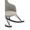 Kolding Grey Fabric and Metal Rocking Chair with Headrest