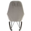 Kolding Grey Fabric and Metal Rocking Chair with Headrest