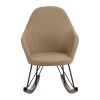 Kolding Light Grey Faux Leather and Metal Chair
