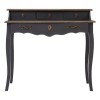 Loire Painted Furniture Dark Grey Writing Desk with 4 Drawers