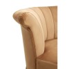Louxor Brown Polyester Velvet Upholstered Swivel Chair