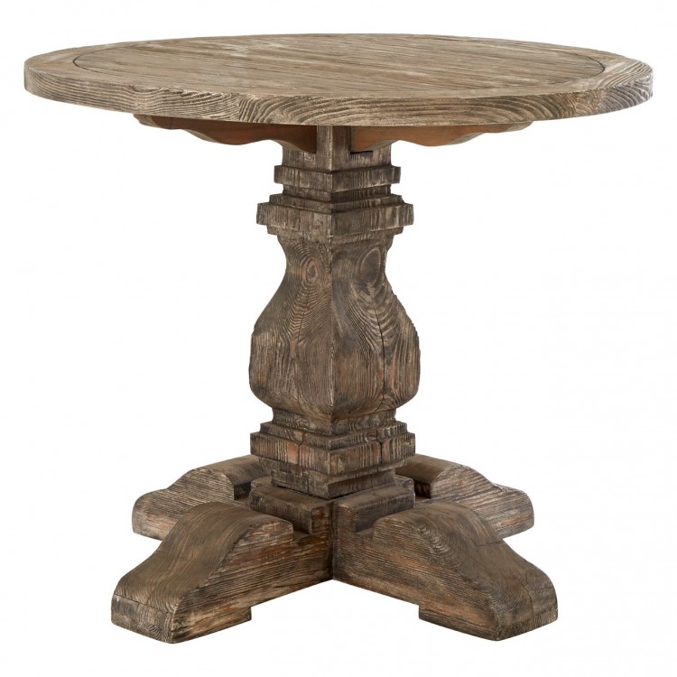 Lovina Reclaimed Pine Wood Furniture, Round Small Table