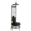 Mantis Black Finish Birdcage Design Tall Chair with Cushion