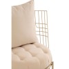 Mantis Champagne Gold Finish Chair with Button Tufted Cushion