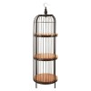 Mantis Medium Black Finish Birdcage Design Shelf Unit