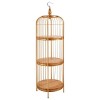 Mantis Medium Gold Finish Birdcage Design Shelf Unit