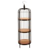 Mantis Small Black Finish Birdcage Design Shelf Unit
