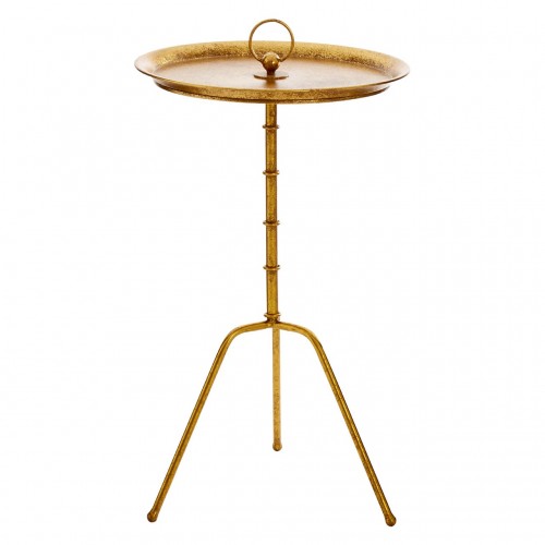 Monroe Gold Finish Steel Small Accent Table