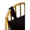 Monroe Gold Finish Steel and Black Velvet Armchair