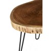 Nandri Acacia Wood and Metal Furniture Tripod Base Side Table