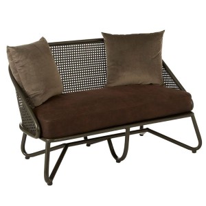 New Foundry Industrial Furniture 2 Seat Sofa With Curved Legs