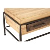 New Foundry Industrial Furniture Ash Wood Metal 2 Drawer Coffee Table