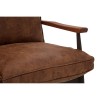 New Foundry Industrial Furniture Brown Leather Effect 2 Seater Sofa