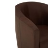 New Foundry Industrial Furniture Dark Brown Leather Effect Tub Chair