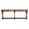 New Foundry Industrial Furniture Elm Wood Metal Console Table