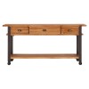 New Foundry Industrial Furniture Fir Wood Metal 3 Drawer Console Table