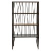 New Foundry Industrial Furniture Fir Wood and Metal 4 Tier Shelf Unit