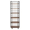 New Foundry Industrial Furniture Fir Wood and Metal 6 Tier Shelf Unit