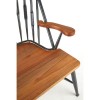 New Foundry Industrial Furniture Metal Walnut Wood Spindle Armchair