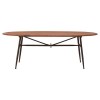 New Foundry Industrial Furniture Metal and Walnut Oval Dining Table